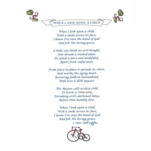 When I Look Upon A Child 2nd version poem